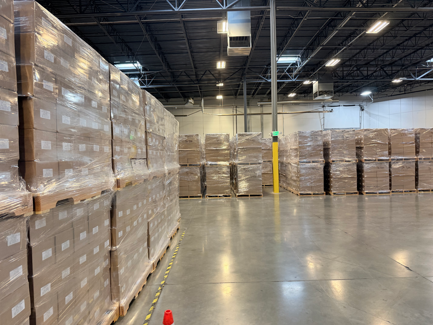 Pallets of SilvrSTAT Advanced at the ABL Medical warehouse